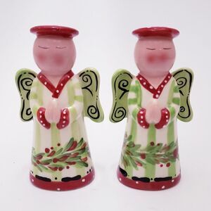 B + B Angel Christmas Holiday Decor Salt & Pepper Shaker Set